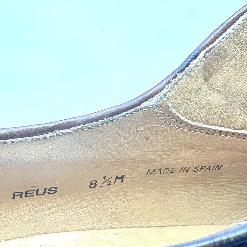Mezlan Men's Derby Size 8.5 M Brown Leather Moc Toe Dress Shoes Reus No Laces